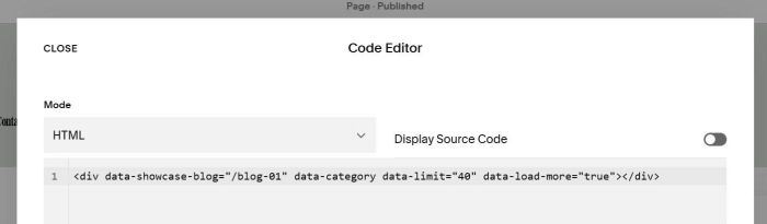 Adding blog page to another page without using summary block 2