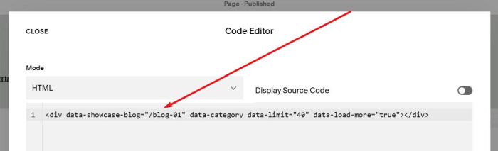Adding blog page to another page without using summary block 3