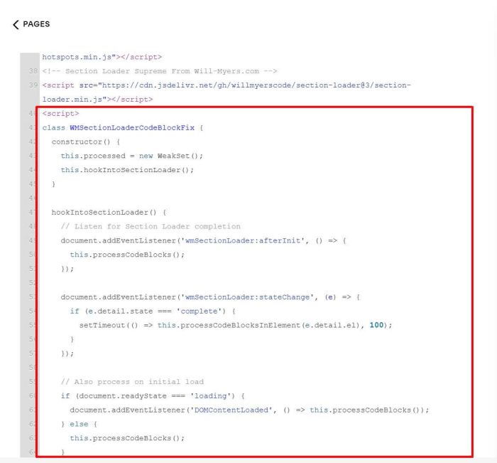 Mindbody doesn't appear when use section loader plugin 4