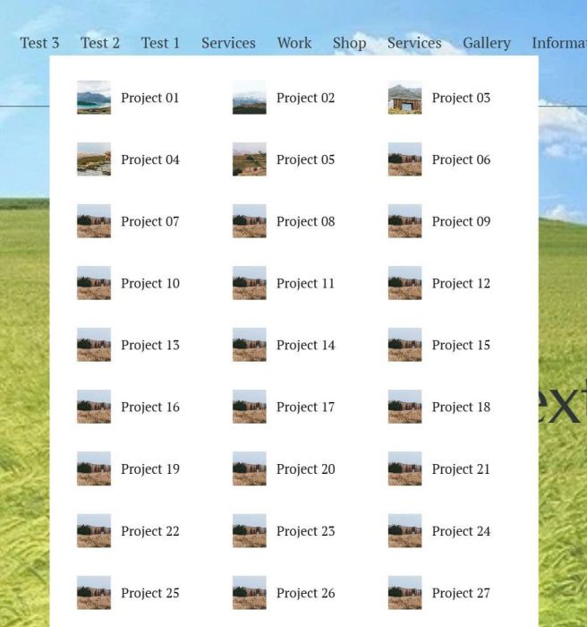 Portfolio header navigation 1