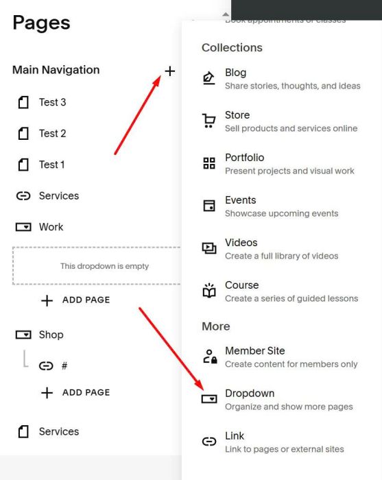 Portfolio header navigation 4