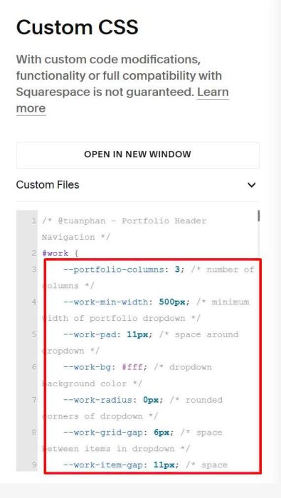 Portfolio header navigation 8