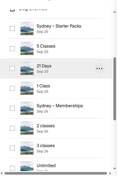 Pricing table with section loader 3