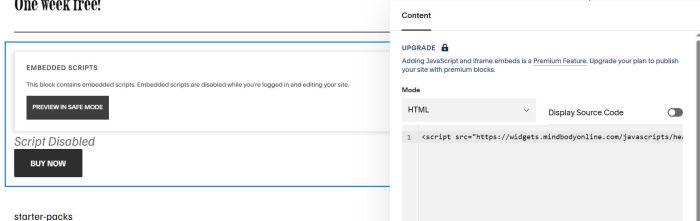 Pricing table with section loader 5