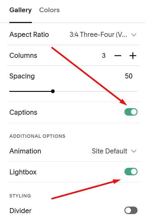 Caption in gallery lightbox 7
