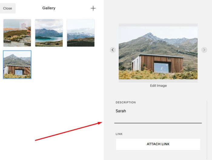 Caption in gallery lightbox 8