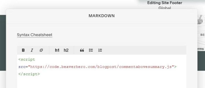 Move comment above summary block 4
