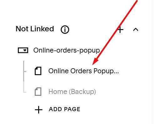 Online orders popup 2
