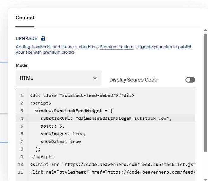 (Free) Substack List