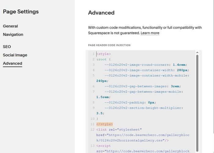 (Free) Horizontal Gallery Scroll