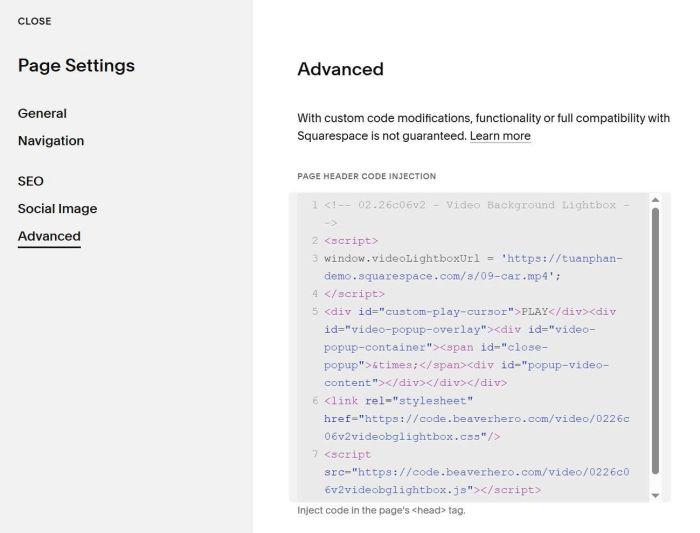 (Free) Video Background Lightbox