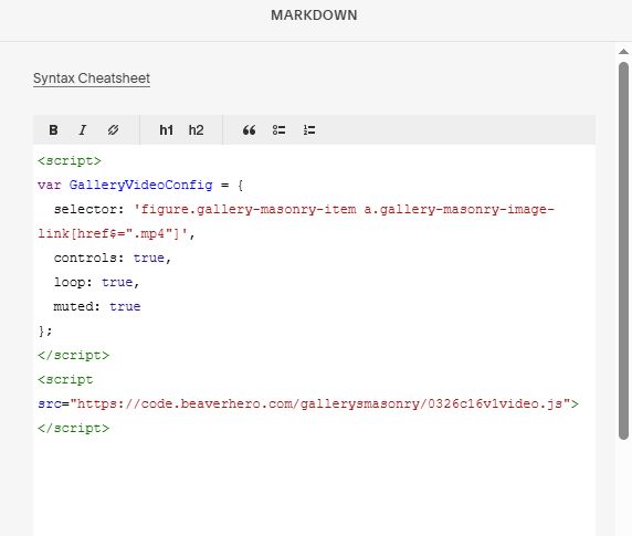 03.26c16v1 Gallery Masonry Video