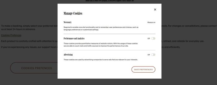 03.26c24v1 Button for Cookies Preferences Popup
