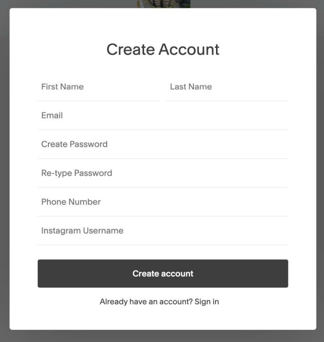 04.26c29v5 Custom Signup Form