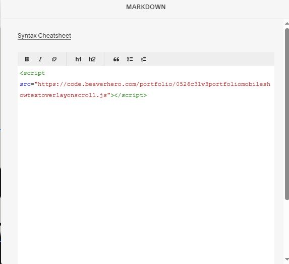 05.26c31v3 Portfolio Mobile Show Overlay Text on Scroll