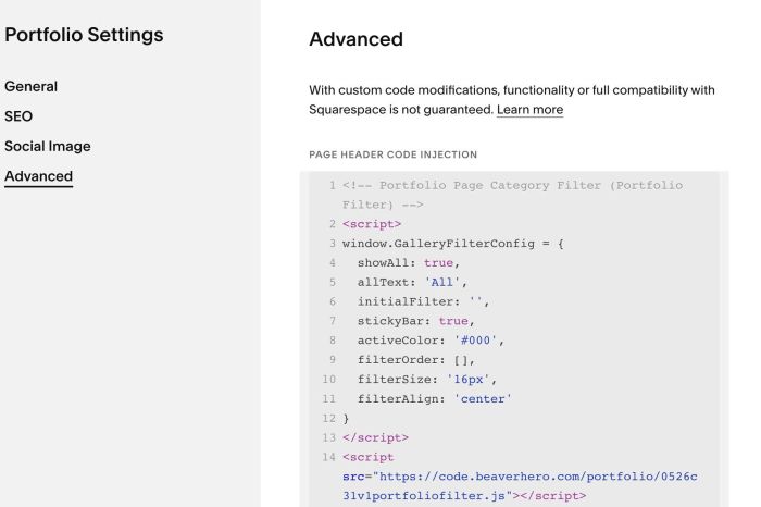 Portfolio Filter (new)