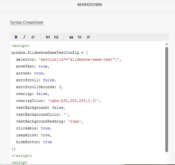 04.26c30v2 Slideshow with Same Text Autoscroll