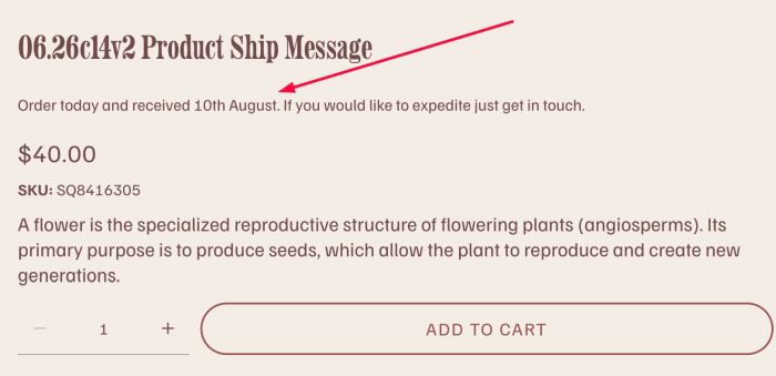 06.26c14v2 Product Ship Message
