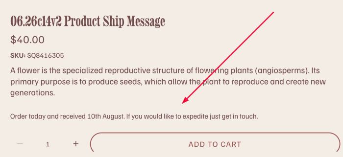 06.26c14v2 Product Ship Message