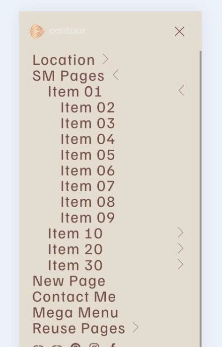 06.26c27v2 Mobile Dropdown Menu (2 levels)