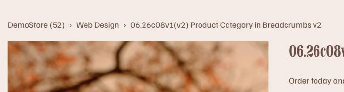 Product Category in Breadcrumbs