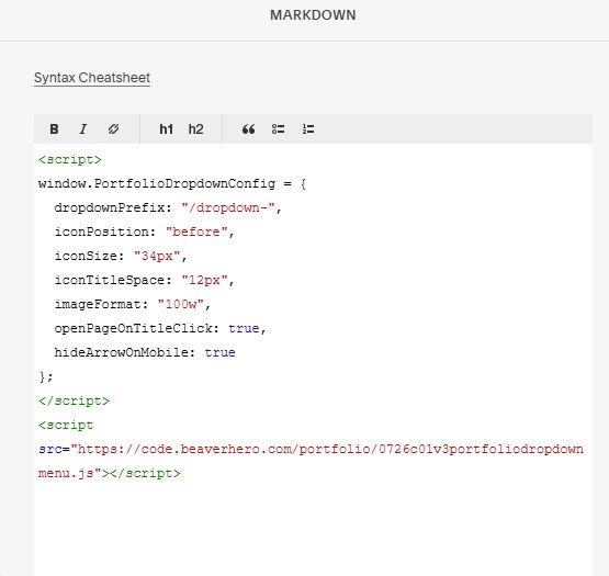 07.26c01v3 Portfolio Dropdown to Header Menu