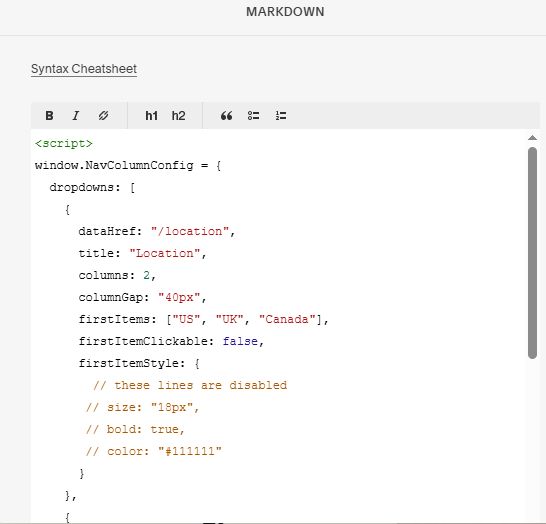 07.26c02v1 Dropdown Multi Columns