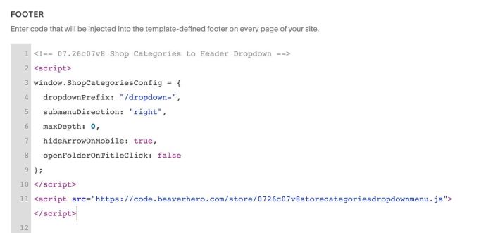 07.26c07v8 Shop Categories to Header Dropdown