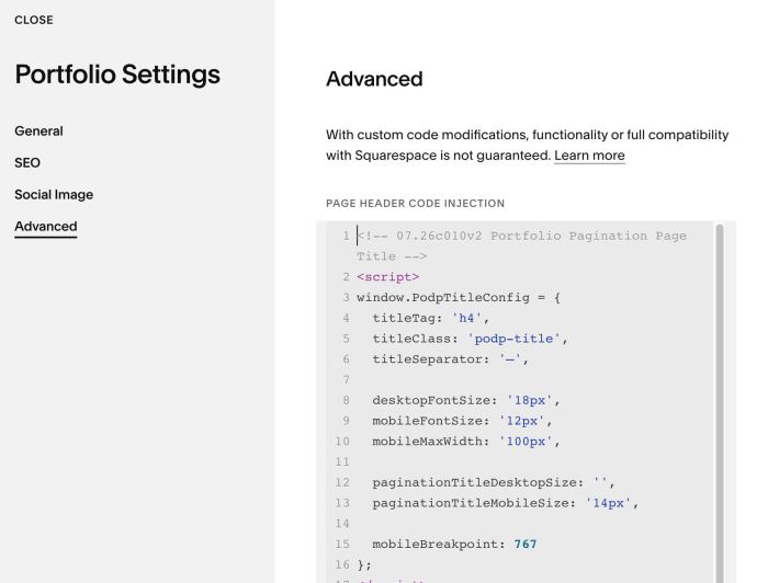07.26c10v2 Portfolio Title between Pagination Titles