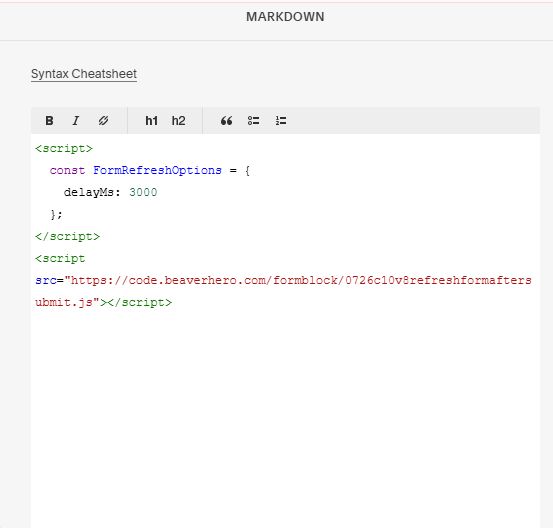 07.26c10v8 Refresh Form Afer Submit