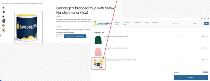 07.26c16v2 Product Image in Cart Page