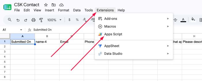 CSK Advertising – Form Block Confirmation Email