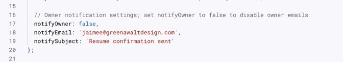 CSK Advertising – Form Block Confirmation Email