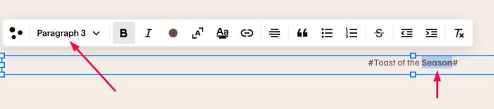 Font on specific text