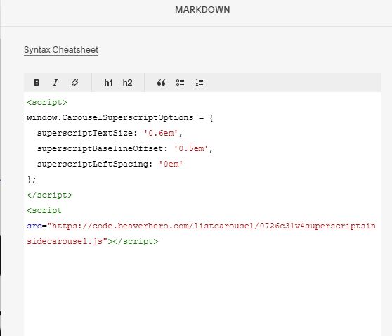 07.26c31v4 Superscripts inside Carousel