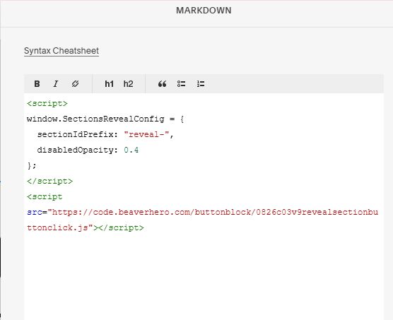 08.26c03v9 Sections reveal on button click
