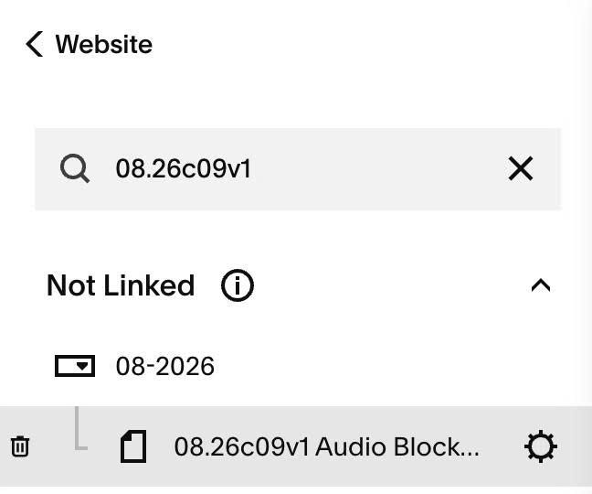 08.26c09v1 Audio Block to Audio Play Icon