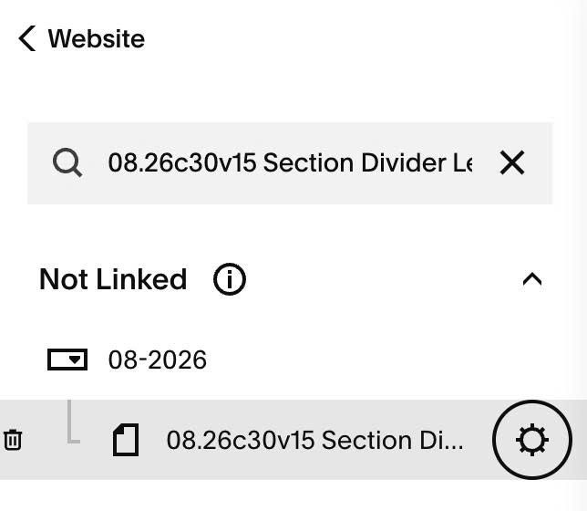 08.26c30v15 Section Divider Left to Right
