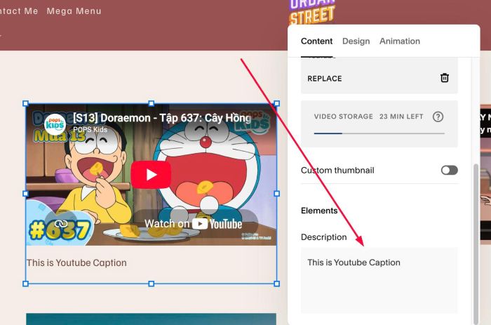 09.26c03v1 Video Block Hover show Caption Overlay Click show Lightbo Caption