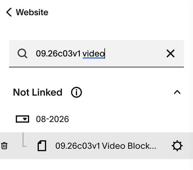 09.26c03v1 Video Block Hover show Caption Overlay Click show Lightbo Caption