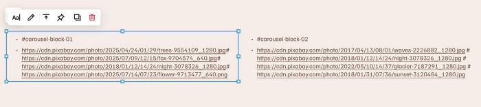 09.26c05v1 Carousel Block (with Text Block)