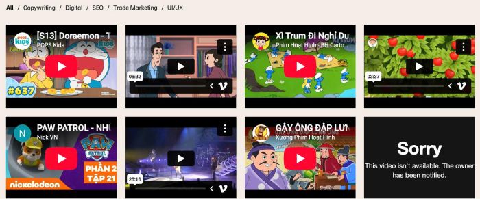 10.26c05v10 Video Gallery (Filter Lightbox)