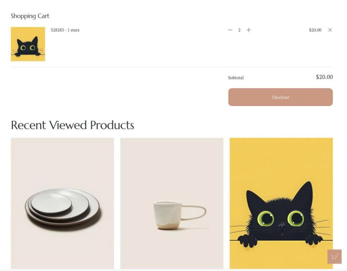 10.26c16v4 Cart Page Recent Viewed Products