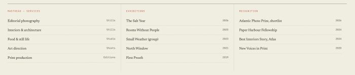 10.26c19v5 Team 189 Style 05 List with title, description (2 column texts), lines between items